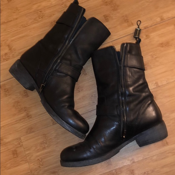Avellini black leather boots made in Italy size 7 - Picture 2 of 6
